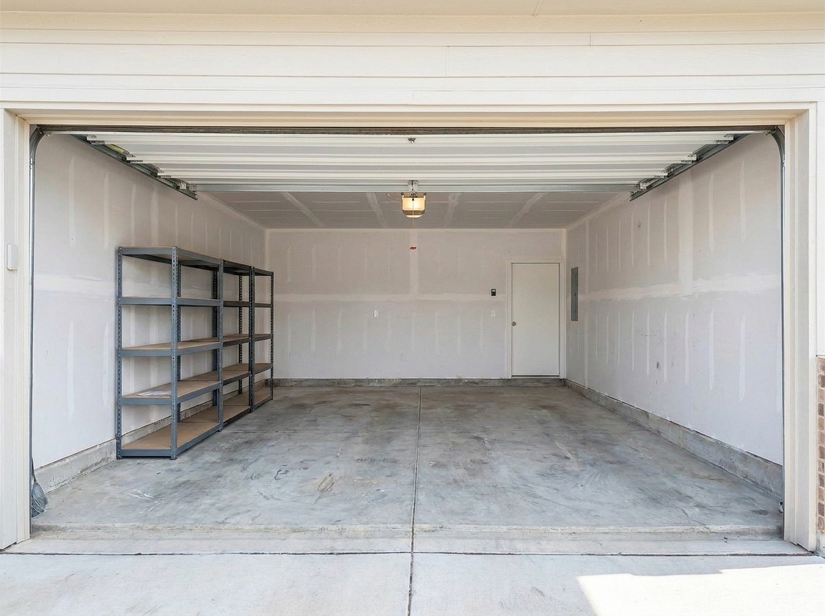 Same garage completely cleared out and swept clean after junk removal